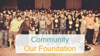 Non-bullet slide
Non-bullet slide subtitle
Community
Our Foundation
 