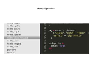 Including recipe
Add in
cookbooks/webserver/recipes/default.rb:
include_recipe "apache2"

 
