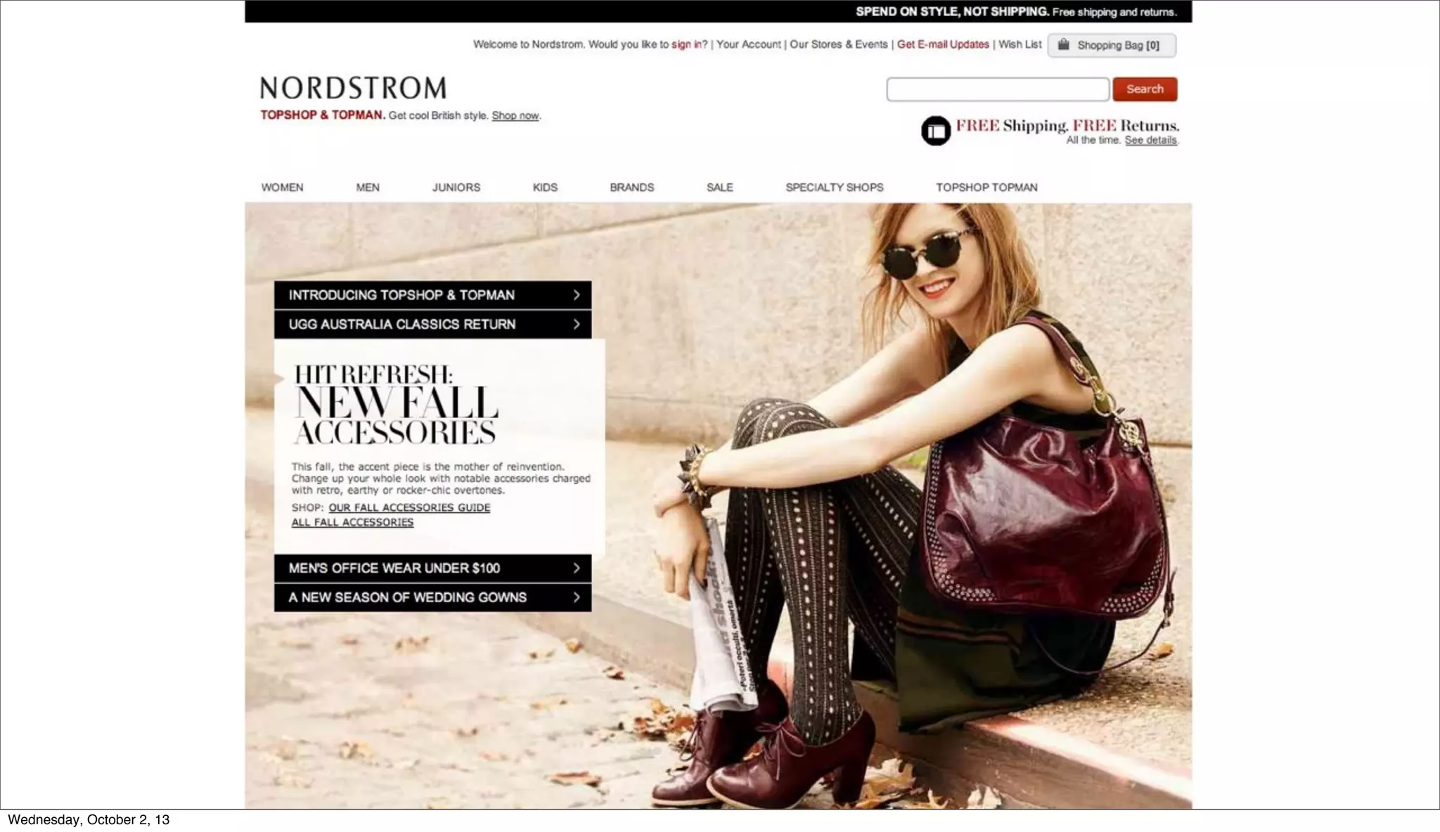 Wednesday, October 2, 13
 