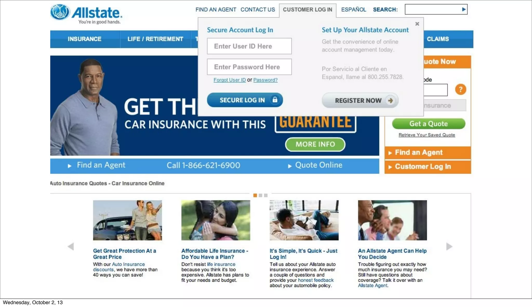 Wednesday, October 2, 13
 