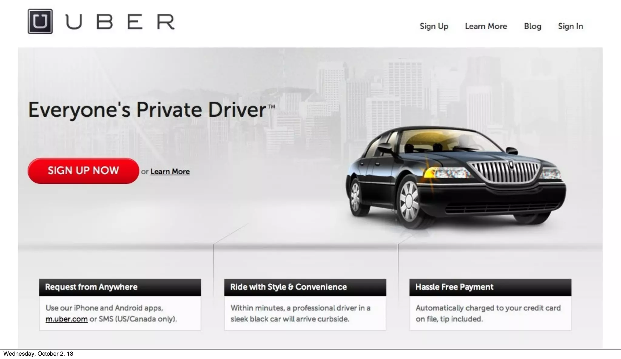 Wednesday, October 2, 13
 