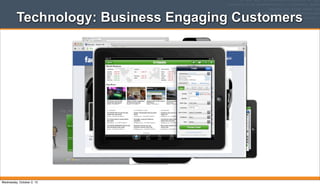 Technology: Business Engaging Customers
Wednesday, October 2, 13
 