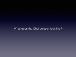 What does the Chef solution look like?
 
