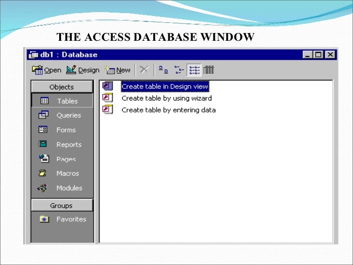 Ms Access ppt