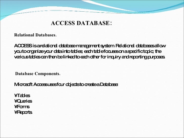 what is ms access