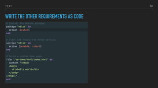 TEXT
WRITE THE OTHER REQUIREMENTS AS CODE
50
 