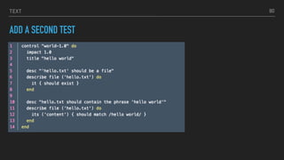 TEXT
ADD A SECOND TEST
80
 