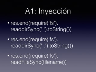 Inyección, XSS, CSRF en ChelaJS | PDF