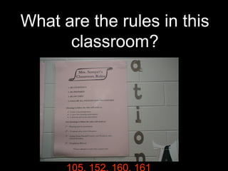 What are the rules in this
classroom?

 