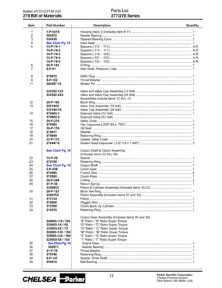 Chelsea 277-parts-manual | PDF