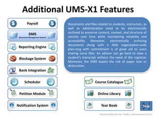 Integrations Ums University Management System - UMS-X1 | PDF
