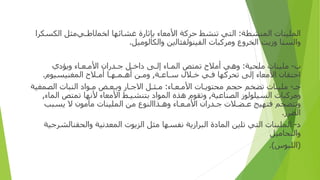 ‫الملينا‬
‫ت‬
‫المنشط‬
‫ﺔ‬
:
‫ا‬
‫ﻟﺘﻲ‬
‫ﺗﻨﺸﻂ‬
‫ﺣﺮﻛﺔ‬
‫ا‬
‫ﻷﻣﻌﺎ‬
‫ء‬
‫ﺑﺈﺛﺎ‬
‫رة‬
‫ﻏﺸﺎﺋﻬﺎ‬
‫ا‬
‫ﺨﻤﻟﺎﻃ‬
‫ـ‬
‫ﻲﻣﺜﻞ‬
‫ا‬
‫ﻟﻜﺴﻜﺮ‬
‫ا‬
‫وا‬
‫ﻟﺴﻨﺎ‬
‫وز‬
‫ﻳﺖ‬
‫الخروع‬
‫و‬
‫ﻣﺮﻛﺒﺎ‬
‫ت‬
‫ا‬
‫ﻟﻔﻴﻨﻮﻟﻔﺜﺎﻟ‬
‫ين‬
‫وا‬
‫ﻟﻜﺎﻟﻮﻣﻴﻞ‬
.
‫ب‬
-
‫ﻣﻠﻴﻨﺎ‬
‫ت‬
‫ﻣﻠﺤﻴﺔ‬
:
‫و‬
‫ﻫﻲ‬
‫أ‬
‫ﻣﻼ‬
‫ح‬
‫الم‬ ‫تمتص‬
‫ـ‬
‫ﺎ‬
‫ء‬
‫إ‬
‫ﻟ‬
‫ـ‬
‫ﻰ‬
‫دا‬
‫ﺧ‬
‫ـ‬
‫ﻞ‬
‫ﺟ‬
‫ـ‬
‫ﺪ‬
‫ران‬
‫ا‬
‫ﻷﻣ‬
‫ـ‬
‫ﻌ‬
‫ـ‬
‫ﺎ‬
‫ء‬
‫و‬
‫ﻳﺆ‬
‫دي‬
‫ا‬
‫ﺣﺘﻘﺎ‬
‫ن‬
‫ا‬
‫ﻷﻣﻌﺎ‬
‫ء‬
‫إ‬
‫ﻟﻰ‬
‫تحركها‬
‫ﻓ‬
‫ـ‬
‫ﻲ‬
‫ﺧ‬
‫ـ‬
‫ﻼ‬
‫ل‬
‫ﺳ‬
‫ـ‬
‫ﺎﻋ‬
‫ـ‬
‫ﺔ‬
,
‫و‬
‫ﻣ‬
‫ـ‬
‫ﻦ‬
‫أ‬
‫ﻫ‬
‫ـ‬
‫ﻤ‬
‫ـ‬
‫ﻬ‬
‫ـ‬
‫ﺎ‬
‫أ‬
‫ﻣ‬
‫ـ‬
‫ﻼ‬
‫ح‬
‫المغنيسيوم‬
.
‫ﺟ‬
‫ـ‬
-
‫ﻣﻠﻴﻨﺎ‬
‫ت‬
‫ﺗﻀﺨﻢ‬
‫ﺣﺠﻢ‬
‫ﻣﺤﺘﻮﻳ‬
‫ـ‬
‫ﺎ‬
‫ت‬
‫ا‬
‫ﻷﻣ‬
‫ـ‬
‫ﻌ‬
‫ـ‬
‫ﺎ‬
‫ء‬
:
‫ﻣ‬
‫ـ‬
‫ﺜ‬
‫ـ‬
‫ﻞ‬
‫ا‬
‫ﻻﺟ‬
‫ـ‬
‫ﺎ‬
‫ر‬
‫و‬
‫ﺑ‬
‫ـ‬
‫ﻌ‬
‫ـ‬
‫ﺾ‬
‫ﻣ‬
‫ـ‬
‫ﻮ‬
‫اد‬
‫ا‬
‫ﻟﻨﺒﺎ‬
‫ت‬
‫ا‬
‫ﻟﺼﻤﻐﻴﺔ‬
‫و‬
‫ﻣﺮﻛﺒﺎ‬
‫ت‬
‫ا‬
‫ﻟﺴﻴﻠﻮﻟﻮ‬
‫ز‬
‫ا‬
‫ﻟﺼﻨﺎﻋﻴﺔ‬
,
‫و‬
‫ﺗﻘﻮ‬
‫م‬
‫ﻫﺬ‬
‫ه‬
‫ا‬
‫لموا‬
‫د‬
‫ﺑﺘﻨﺸﻴ‬
‫ـ‬
‫ﻂ‬
‫ا‬
‫ﻷﻣﻌﺎ‬
‫ء‬
‫ﻷﻧﻬﺎ‬
‫تمتص‬
‫ا‬
‫لما‬
‫ء‬
,
‫و‬
‫ﺗﺘﻀﺨﻢ‬
‫ﻓﺘﻬﻴﺞ‬
‫ﻋ‬
‫ـ‬
‫ﻀ‬
‫ـ‬
‫ﻼ‬
‫ت‬
‫ﺟ‬
‫ـ‬
‫ﺪ‬
‫ران‬
‫ا‬
‫ﻷﻣ‬
‫ـ‬
‫ﻌ‬
‫ـ‬
‫ﺎ‬
‫ء‬
‫و‬
‫ﻫ‬
‫ـ‬
‫ﺬ‬
‫اا‬
‫ﻟﻨﻮ‬
‫ع‬
‫ﻣﻦ‬
‫الملينات‬
‫ﻣﺄﻣﻮ‬
‫ن‬
‫ﻻ‬
‫ﻳﺴﺒﺐ‬
‫ا‬
‫ﻟﻀﺮ‬
‫ر‬
.
‫د‬
-
‫الملينا‬
‫ت‬
‫ا‬
‫ﻟﺘﻲ‬
‫ﺗﻠ‬
‫المادة‬ ‫ين‬
‫ا‬
‫ﻟﺒﺮ‬
‫از‬
‫ﻳﺔ‬
‫ﻧﻔﺴﻬﺎ‬
‫ﻣﺜﻞ‬
‫ا‬
‫ﻟﺰﻳﻮ‬
‫ت‬
‫والحقن‬ ‫المعدنية‬
‫ا‬
‫ﻟﺸﺮﺟﻴﺔ‬
‫وا‬
‫ﻟﺘﺤﺎﻣﻴﻞ‬
(
‫ا‬
‫ﻟﻠﺒﻮ‬
‫س‬
.)
 