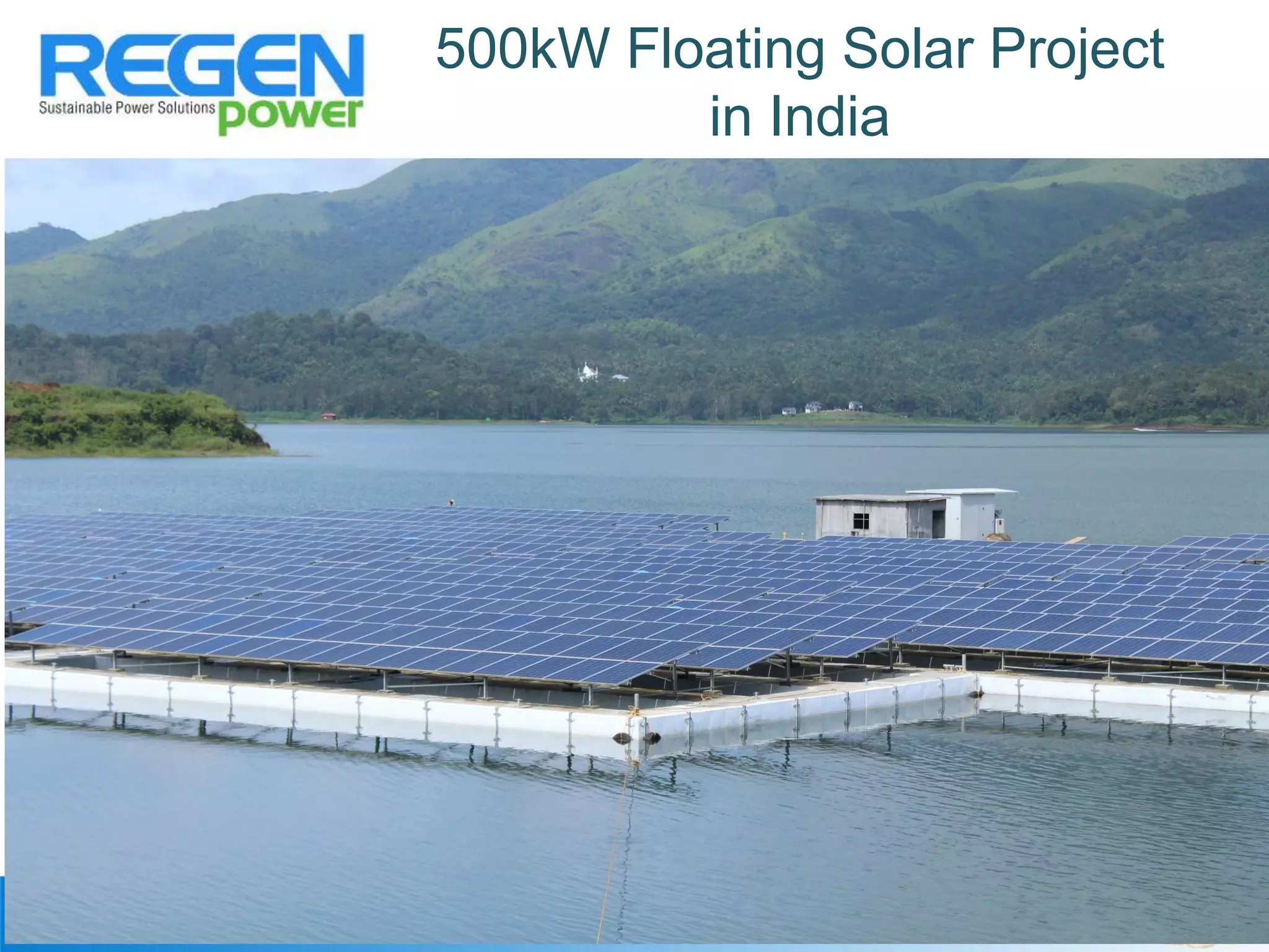500kW Floating Solar Project
in India