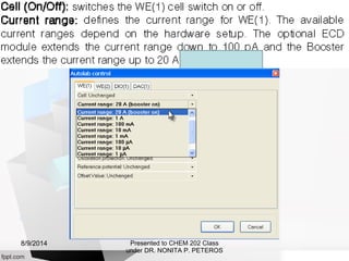 Presented to CHEM 202 Class
under DR. NONITA P. PETEROS
8/9/2014
 