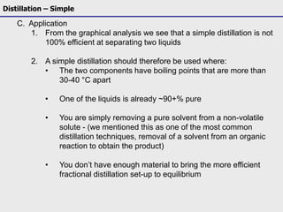 Simple Distillation Data Analysis Notes CHEM 213 Distillation.ppt