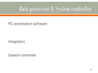 PC workstation software
Integrator)
System controller
28
 