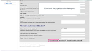 Scroll down the page to submit the request
 
