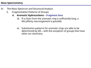 Ms Fragmentation Patterns Chemistry 430 - Mass Spectrometry presentation | PPT