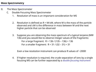 Spectrometer Values Chemistry 430 - Mass Spectrometry presentation | PPT | Chemistry | Science