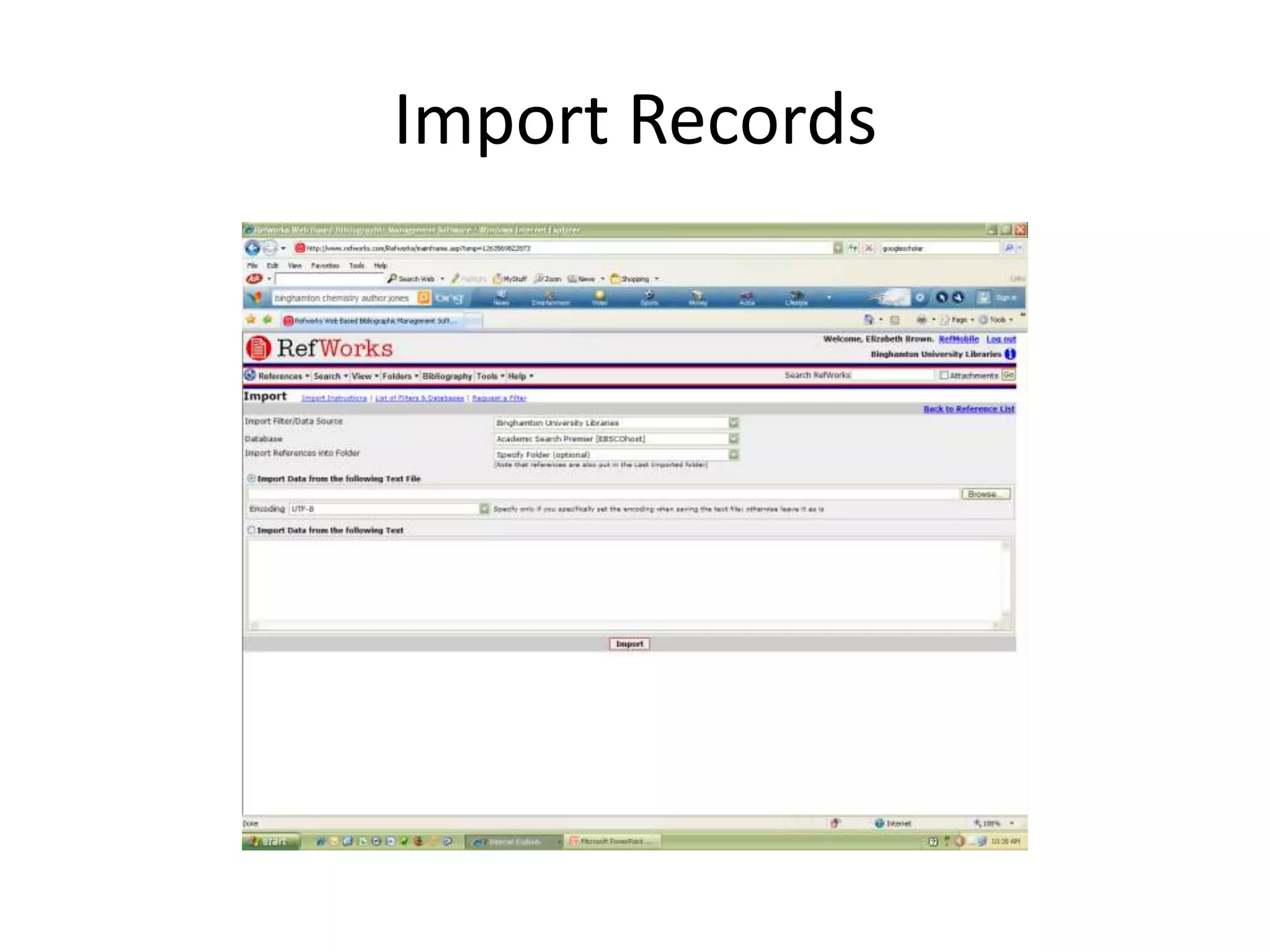 Import Records