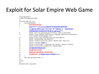 Exploit for Solar Empire Web Game
 