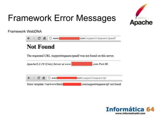 Framework Error Messages
Framework WebDNA
 