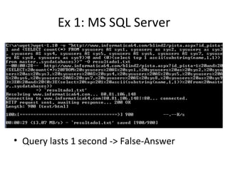Ex 1: MS SQL Server Query lasts 1 second -> False-Answer 