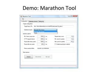 Demo: Marathon Tool 