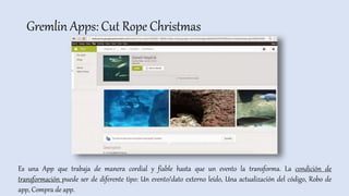 Gremlin Apps: Cut Rope Christmas
Es una App que trabaja de manera cordial y fiable hasta que un evento la transforma. La c...