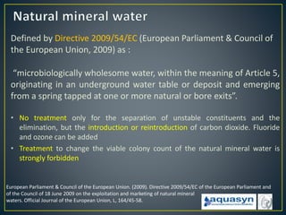 Chemical and physical analysis of bottled water | PPTX