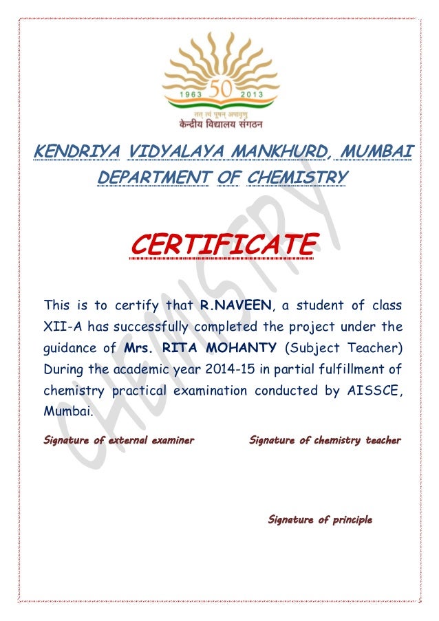 project chemistry chemistry in investigatory on Project DRINKS Chemistry Investigatory COLD