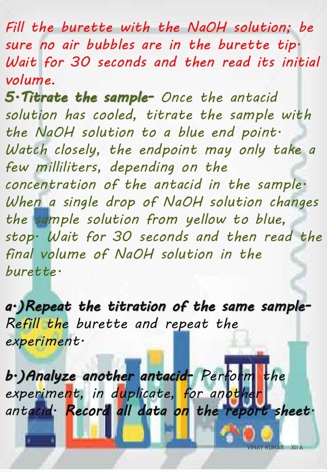 Chemistry investigatory project on Antacids
