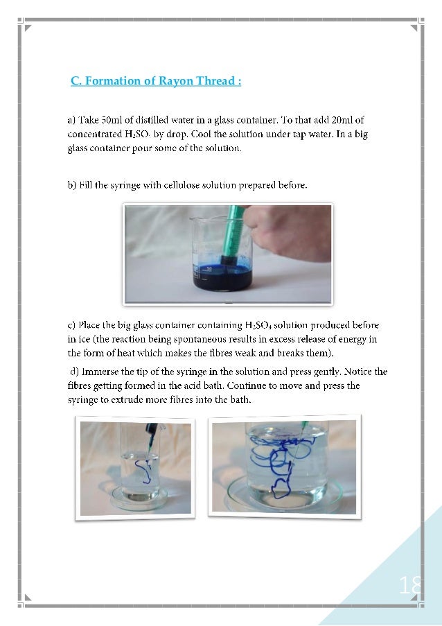 Chemistry investigatory project on " RAYON"