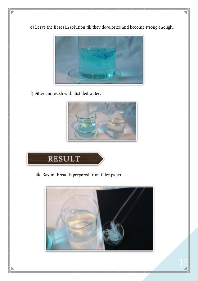 Chemistry investigatory project on " RAYON"