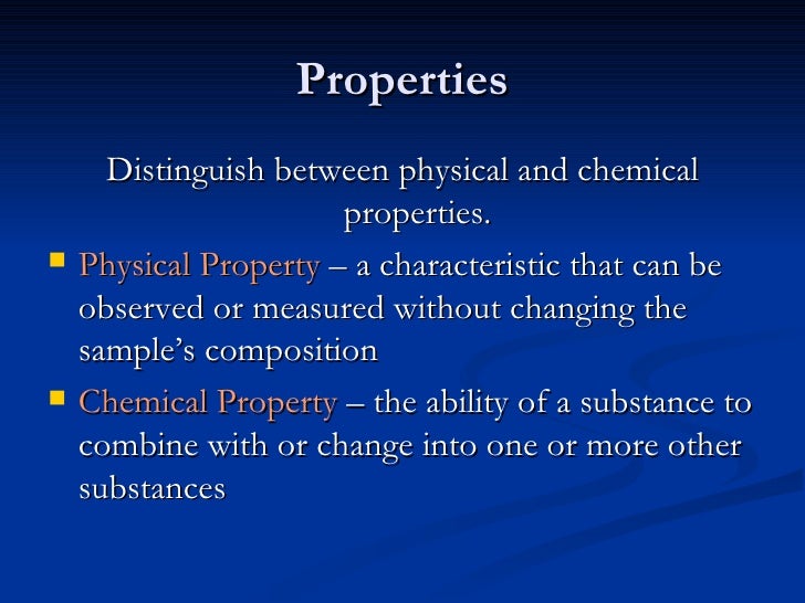 Chem Hapg1 Matter Properties And Changes