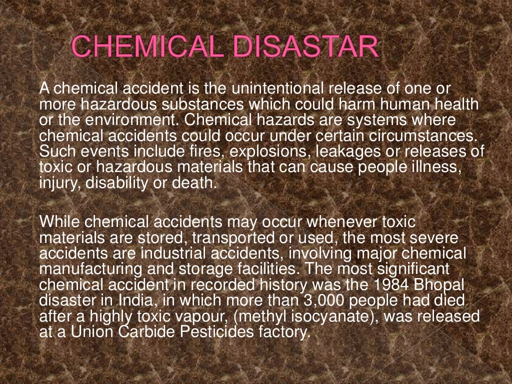 Chemical disaster