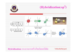 (Hybridization:sp 2)




Hybridization: กระบวนการสรางไฮบริดออรบิทัล   โรงเรียนมหิดลวิทยานุสรณ
 