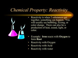 Chemical Properties Of Matter | PPT