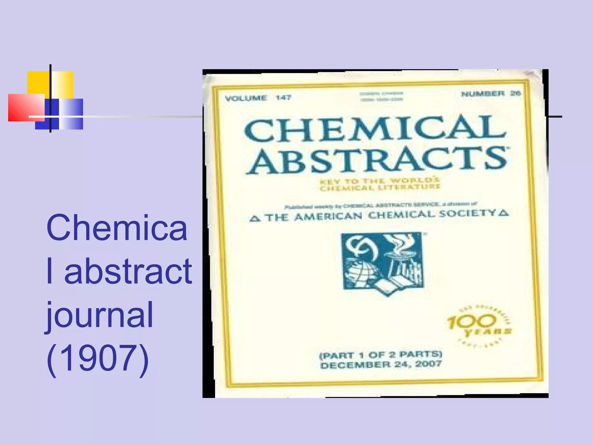 Chemical abstract | PPT