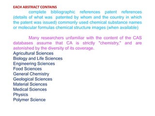 Chemical abstracts ii | PPTX