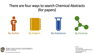How to Use Chemical Abstracts (in Print) | PPTX