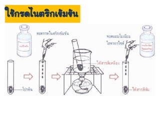 ใช้กรดไนตริกเข้มข้น
 