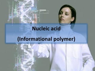 Nucleic acid
(Informational polymer)
 