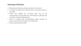 CHEMICAL ADMIXTURES FOR CONCRETE | PPTX