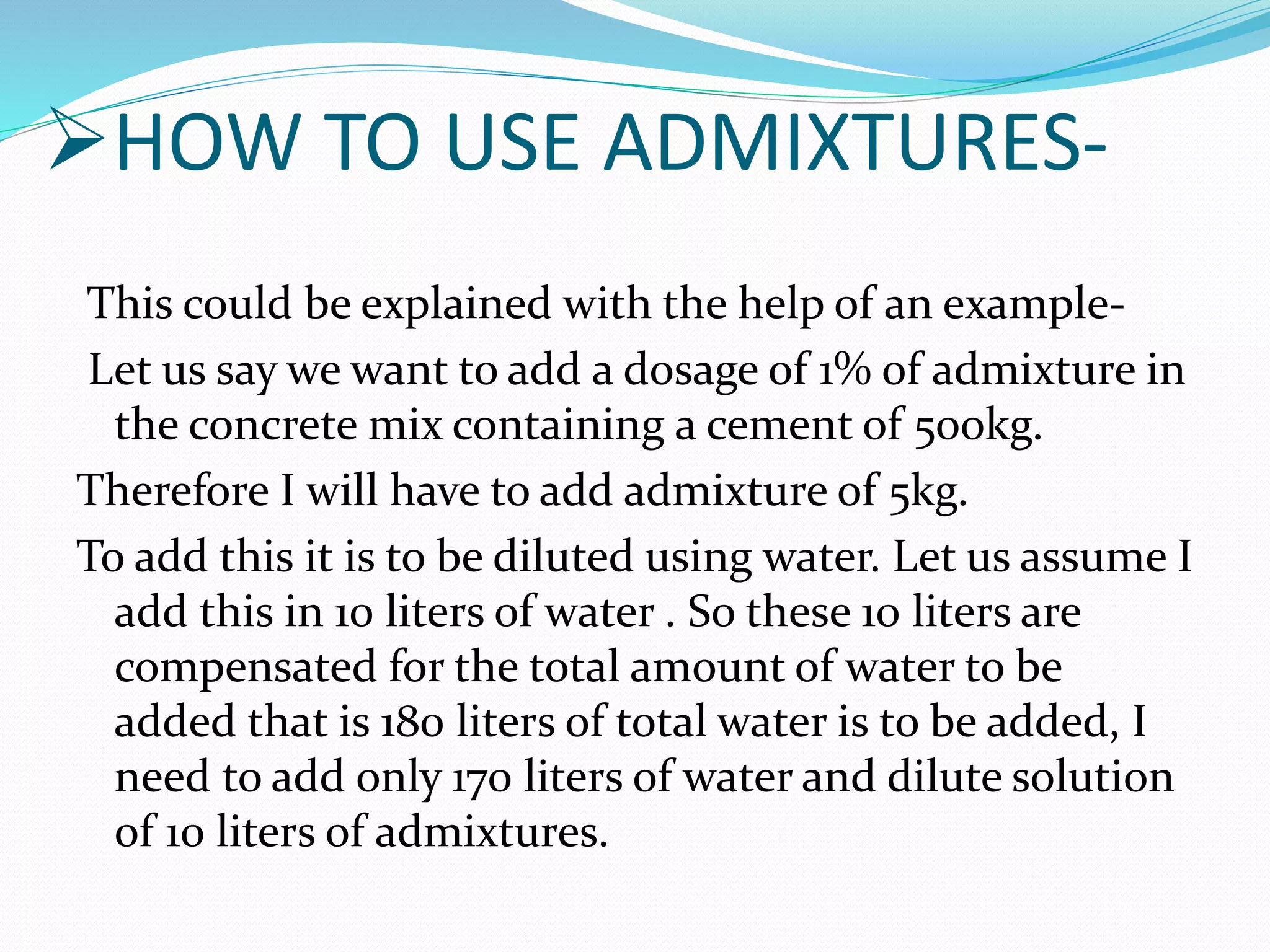 Chemical Admixtures | PPTX