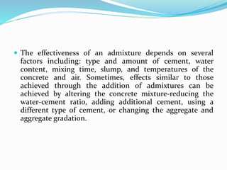 Cement Chemical admixtures | PPTX
