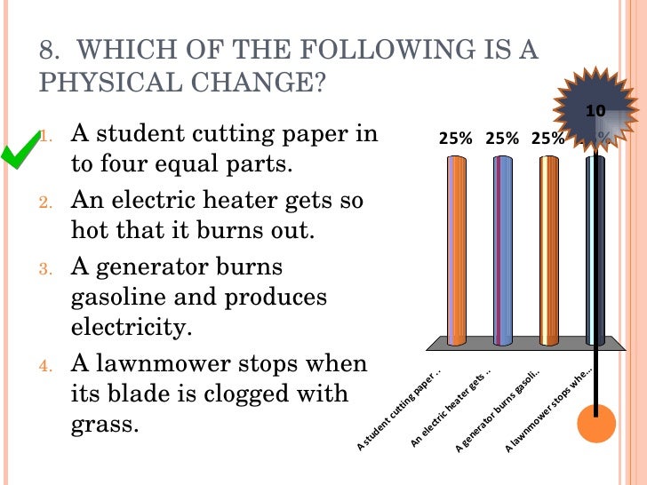 Chemical And Physical Changes Quiz 1