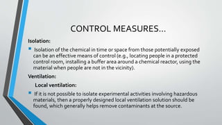 Chemical based hazards in pharmaceutical | PPTX