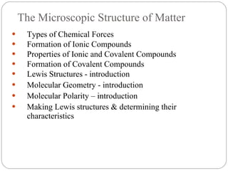 The Microscopic Structure of Matter ,[object Object],[object Object],[object Object],[object Object],[object Object],[object Object],[object Object],[object Object]