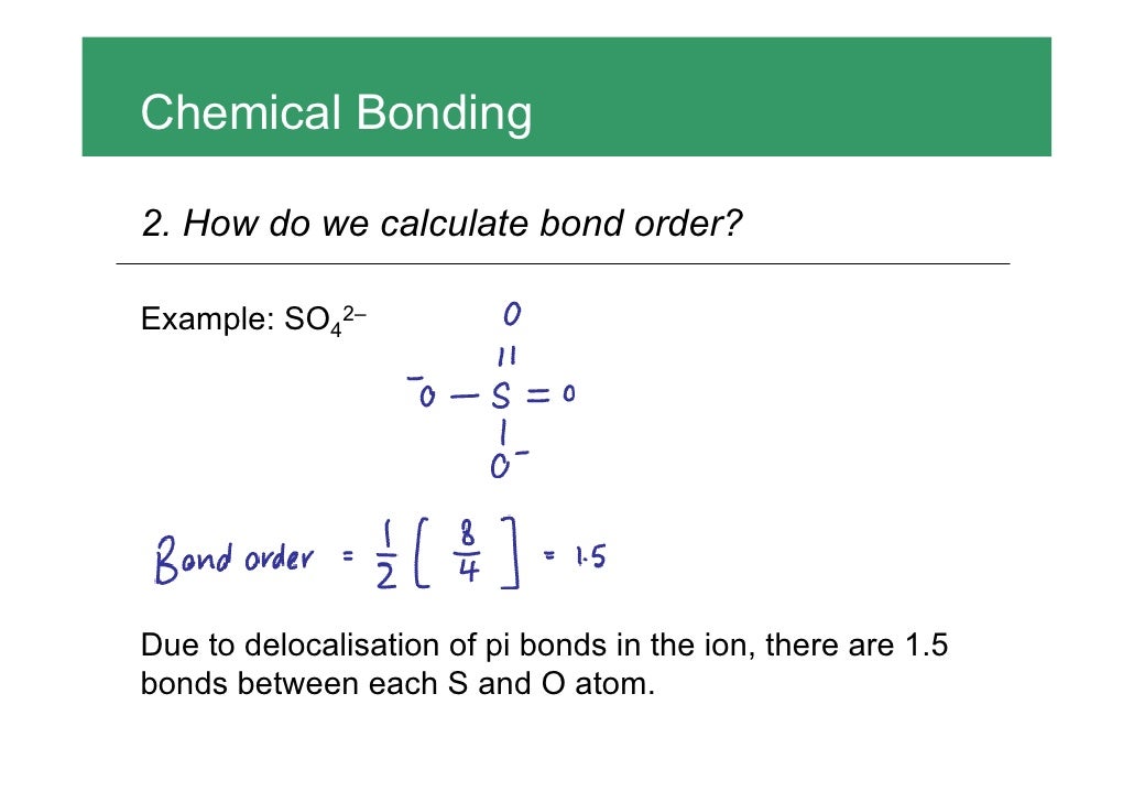 How do you calculate bond order?